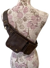 Brown leather crossbody for sale  East Weymouth