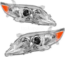 Par de Faróis Farol Para 2010-2011 Toyota Camry Sedan Cromado Refletor Transparente comprar usado  Enviando para Brazil