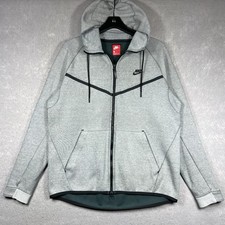 Używany, Nike Tech Polar Bluza z kapturem Windrunner Pełny zamek błyskawiczny Kurtka Męska Duża Szara 885904-006 na sprzedaż  Wysyłka do Poland