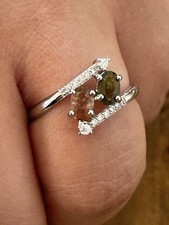 Bague ajustable tourmaline d'occasion  Chalon-sur-Saône