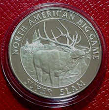 American Elk Proof Art Round-North American Big Game 1 onça troy. Prata 999 comprar usado  Enviando para Brazil