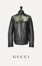 GUCCI _ MADE IN ITALY _ TOM FORD ERA _ LAMBSKIN _ LEATHER BIKER JACKET, używany na sprzedaż  PL