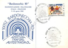 1980 cartoncino celebrazioni usato  Milano
