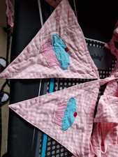 Fabric cupcake bunting for sale  BONNYRIGG