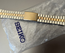 SEIKO Pulseira de Relógio Masculina 19 mm 980Z Dois Tons 2 Tons S/Aço Original JAPÃO comprar usado  Enviando para Brazil