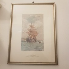 Litografia nave guerra usato  Ravenna