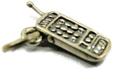 Pingente charme pátina vintage prata esterlina 925 celular 3D estilo antigo retrô  comprar usado  Enviando para Brazil