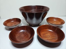 Mahogany salad bowl for sale  Lawrence