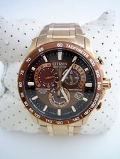 RELÓGIO MASCULINO CITIZEN ECO DRIVE PERPETUAL CHRONO A.T CB5896-54X OURO ROSA GENUÍNO comprar usado  Enviando para Brazil
