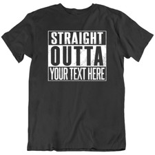Camiseta Straight Outta Your Text Gráfica Personalizada Estampa Personalizada Presente Nova comprar usado  Enviando para Brazil