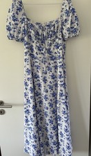 Maxikleid blumen blau gebraucht kaufen  Wolfsburg