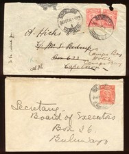 RHODESIA 1916 2 CAPAS ALMIRANTE USADAS LOCALMENTE E PARA A CIDADE DO CABO. FALTAS.  A395 comprar usado RHODESIA 1916 2 CAPAS ALMIRANTE USADAS LOCALMENTE E PARA A CIDADE DO CABO. FALTAS.  A395 comprar usado  Enviando para Brazil