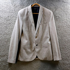 Jaqueta masculina Zara tamanho M cinza manga longa colarinho blazer comprar usado  Enviando para Brazil