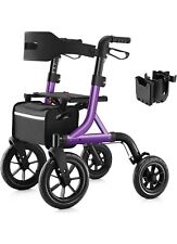 Caminhante andador dobrável Maxwalk todo terreno para idosos rodas de borracha 12" comprar usado  Enviando para Brazil