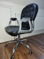 Black leather office for sale  ILFORD