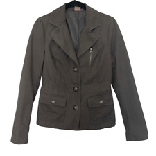 Blazer Ambition jaqueta militar pequeno botão frontal zíper bolso verde exército comprar usado  Enviando para Brazil