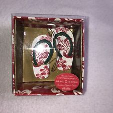 Chinelo branco flip flop enfeite de Natal 2002 ilha havaiana herança férias comprar usado  Enviando para Brazil
