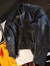 Motorradlederjacke schwarz hei gebraucht kaufen  Bingen