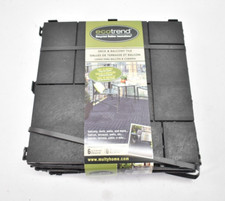 Lote de 6 azulejos pretos EcoTrend Deck & Balcony 12" x 12" 6 pés quadrados conjunto de fácil instalação comprar usado  Enviando para Brazil
