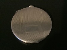 Silver powder compact for sale  ROBERTSBRIDGE