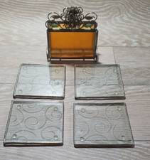 Glass coasters vintage for sale  DEWSBURY