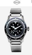SERICA 5303 PULSEIRA MILANESA AUTOMÁTICA 39mm com MOSTRADOR PRETO movimento Soprod comprar usado  Enviando para Brazil