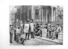 Old antique print for sale  UK