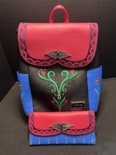 Mini mochila e carteira combinando cosplay Loungefly Disney Frozen Anna, usado comprar usado  Enviando para Brazil