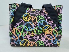 Bolsa de almoço Fit & Fresh isolada térmica preta 8,5 x 6 sinais de paz magnética comprar usado  Enviando para Brazil