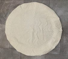 Antigo. Capa de mesa redonda de vinil flanela 45" creme elástico borda RARA comprar usado Antigo. Capa de mesa redonda de vinil flanela 45" creme elástico borda RARA comprar usado  Enviando para Brazil