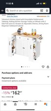 Kitchen island extendable for sale  SHEFFIELD