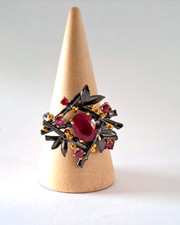 Bague cocktail rubis d'occasion  L'Île-Rousse