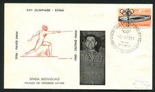 ITÁLIA (S1095) 1960 JOGOS OLÍMPICOS ROMA capa MEDALHA DE OURO ESPADA INDIVIDUAL ITÁLIA comprar usado  Enviando para Brazil