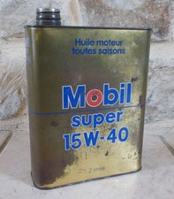 Antiga lata de óleo MOBIL Super 15W40 antiga antiga França antiga garagem ouro comprar usado  Enviando para Brazil