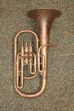 Pan-americano vintage? Chifre alto barítono? Instrumento estilo tuba pequeno comprar usado  Enviando para Brazil
