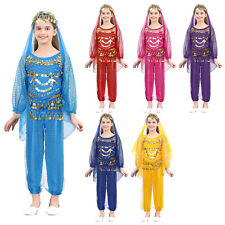 Roupas de dança infantis para meninas roupas de festa fantasia de princesa árabe calças de dança do ventre comprar usado  Enviando para Brazil