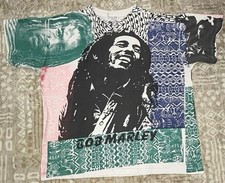 Camisa de banda vintage Bob Marley & The Wailers reggae rara estampa GG Aop comprar usado  Enviando para Brazil
