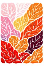 Plakat 40x60cm Listki Minimalistyczny , Wnętrza Styl Skandynawski, Boho, używany na sprzedaż  PL