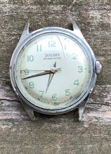 Relógio masculino vintage Sussex Porpoise aço inoxidável cromado feito na França comprar usado  Enviando para Brazil