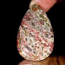 Cabochão de pera jaspe pele de leopardo natural 55,50 ct pedra preciosa solta comprar usado  Enviando para Brazil