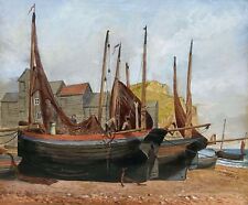 Vintage coastal watercolour for sale  NORWICH