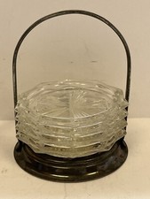 Vintage crystal coaster for sale  Burley