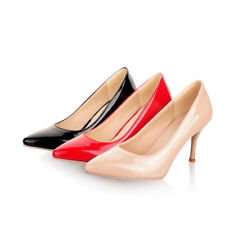 Sapatos femininos pontiagudos couro sintético brilhante salto alto sapatos de festa tamanho AU S018 comprar usado  Enviando para Brazil
