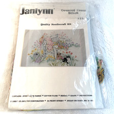 Kit de ponto cruz contado Janlynn BANCO DE JARDIM 125-87 kit 15” x 12” aberto não usado, usado comprar usado  Enviando para Brazil