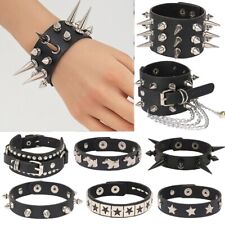 Usado, Bracelete rebite cravejado de espiga masculino feminino couro punk gótico punho largo comprar usado  Enviando para Brazil