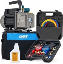 Bomba de Vacío Orion Motor Tech 1/4HP 3.5CFM con Manômetro y Mangueras para A/C. comprar usado  Enviando para Brazil