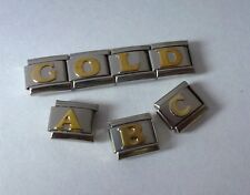 Gold alphabet italian for sale  STOCKPORT