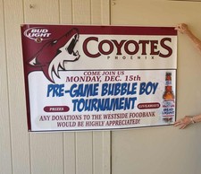 Phoenix coyotes banner for sale  Sun City