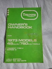 Triumph trident owners for sale  GILLINGHAM