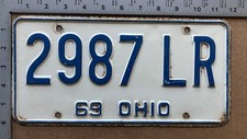 1969 ohio license for sale  Milton Mills
